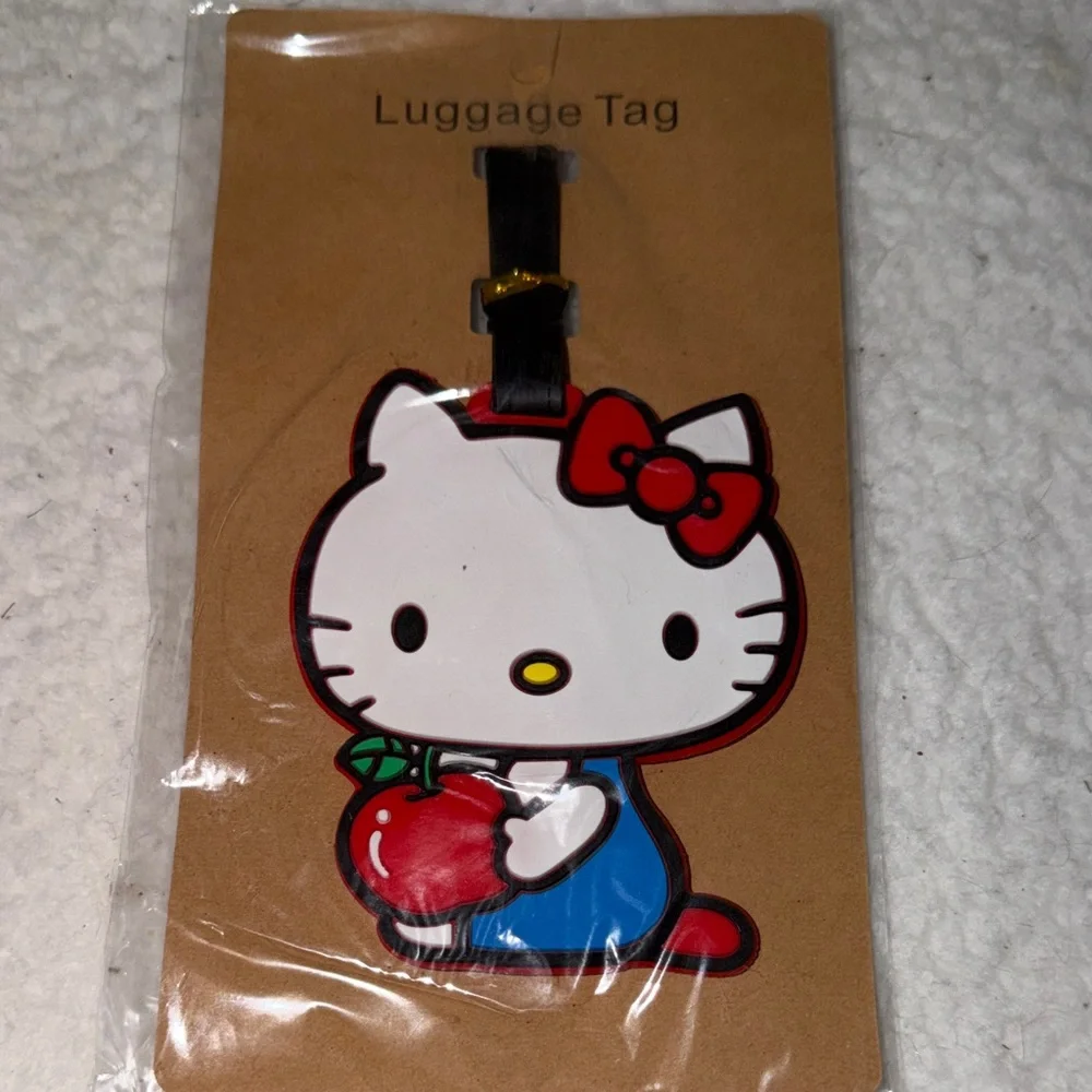 Hello Kitty Luggage Tag - Red and Blue